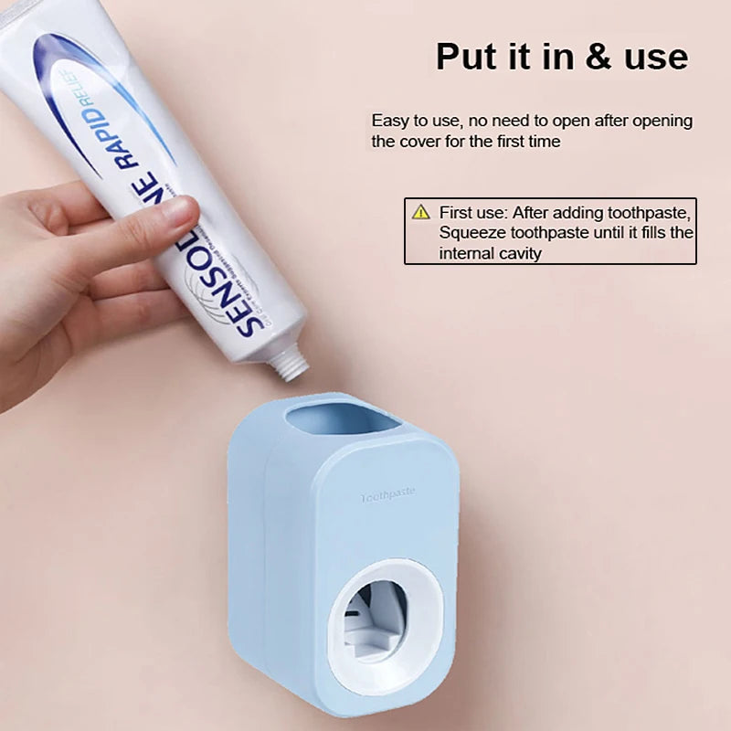 New Toothpaste Squeezer Wall-Mounted Toothpaste Holder Home Bathroom No Punching Required Rack Automatic Toothpaste Dispenser