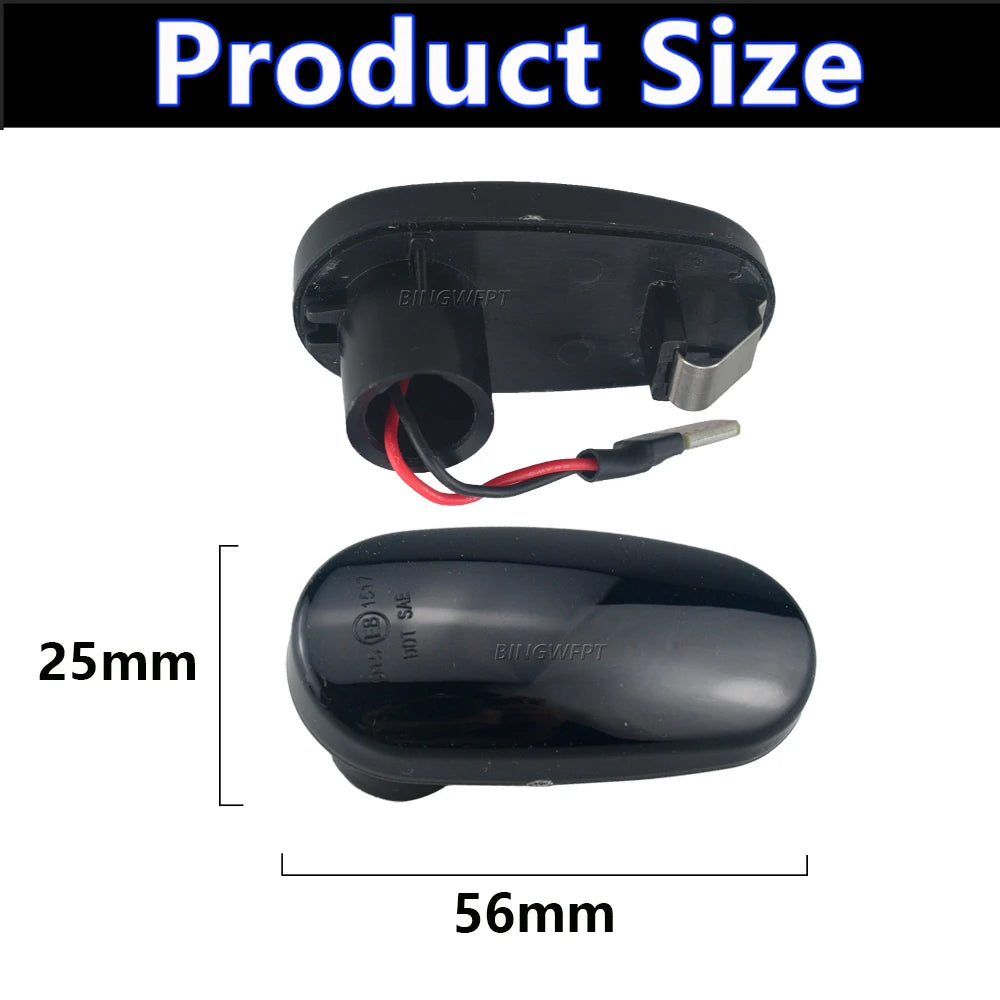 Dynamic LED Side Marker Fender Indicator Light for Alfa Romeo Mito 955 for Alfa Romeo Mito 147 Pre-Facelift GT 937 Fiat Bravo