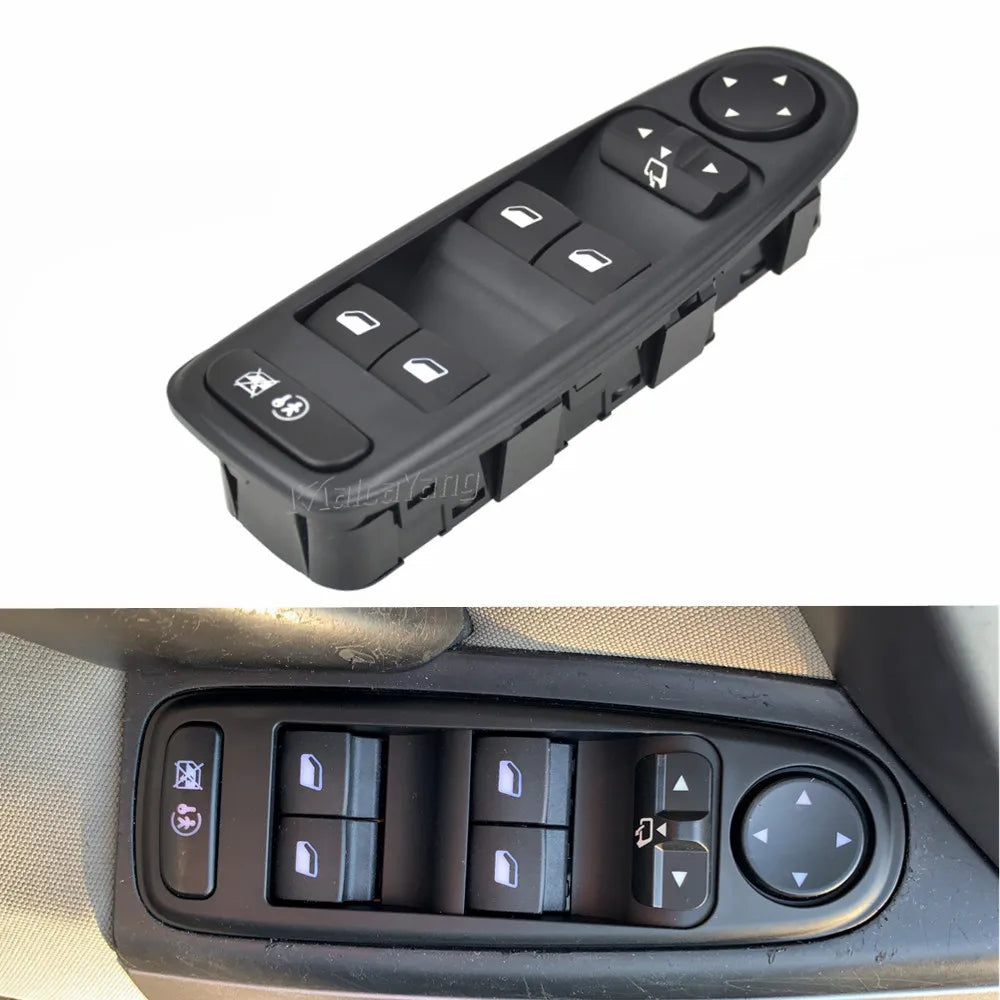 Car Electric Window Control Switch for Citroen C4 4 Picasso 2008-2013 for Peugeot Regulator 96639383ZD 6554YH 6554.YH