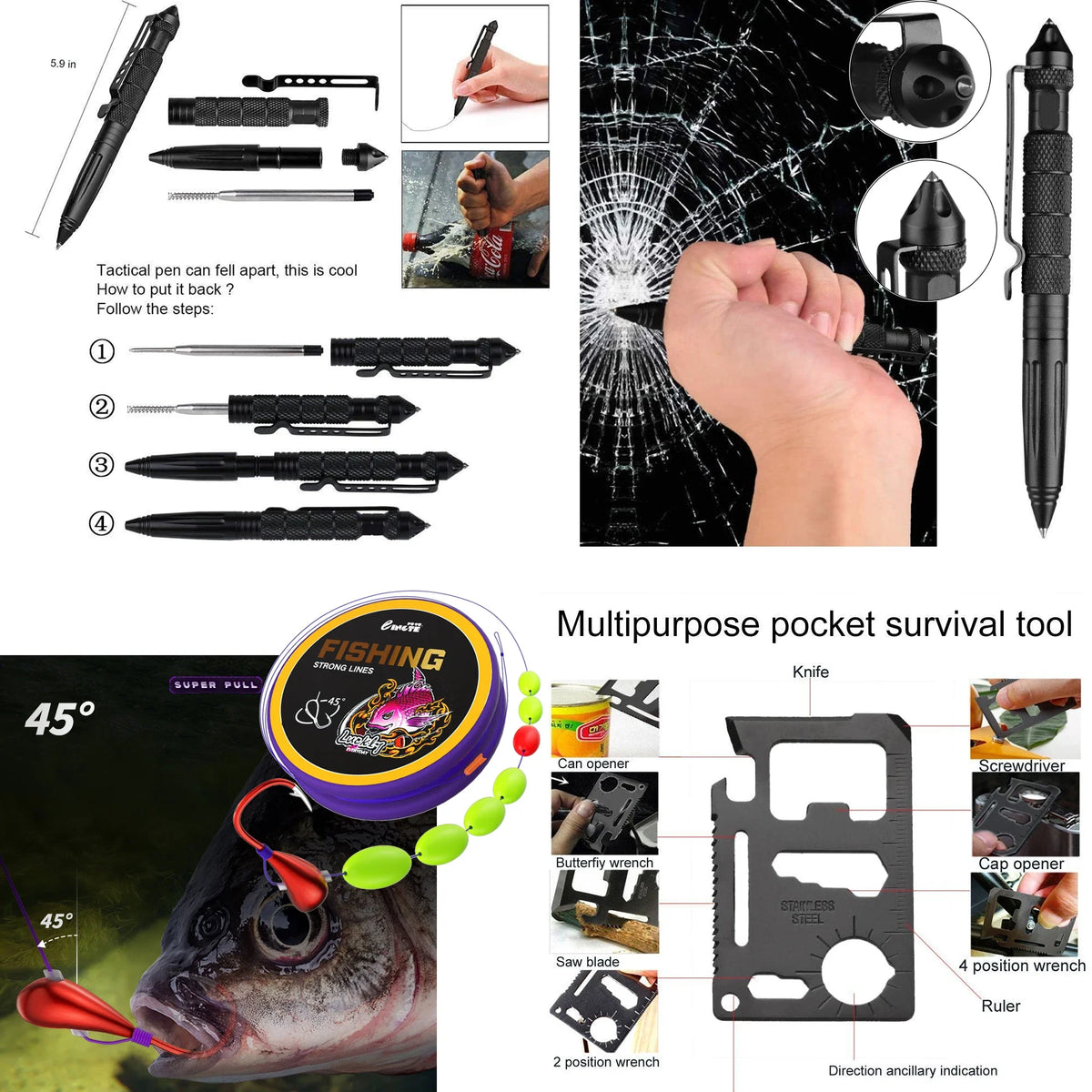 Tactical First Aid Kit in the Car Accessories Survival Kits Camping Equipment Medical Bag Self-Defense EDC Pouch IFAK