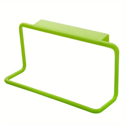 1 Plastic Hanging Storage Rack Towel Rack, Multifunctional Cabinet Door Back Storage Rack, Kitchen Storage Supplies