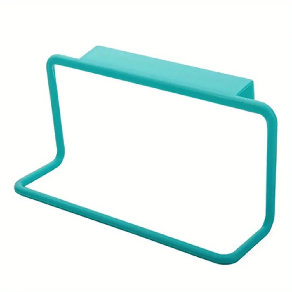 1 Plastic Hanging Storage Rack Towel Rack, Multifunctional Cabinet Door Back Storage Rack, Kitchen Storage Supplies