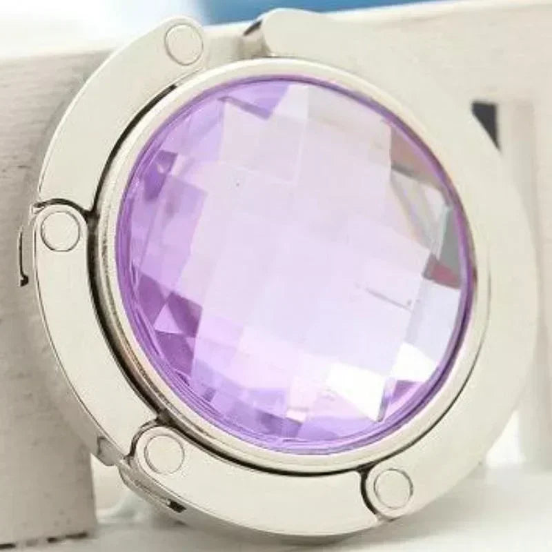 Table Bag Holder Handbag Foldable Bag Hook Purse Table Hanger Holder Alloy Fashion Crystal Rhinestone