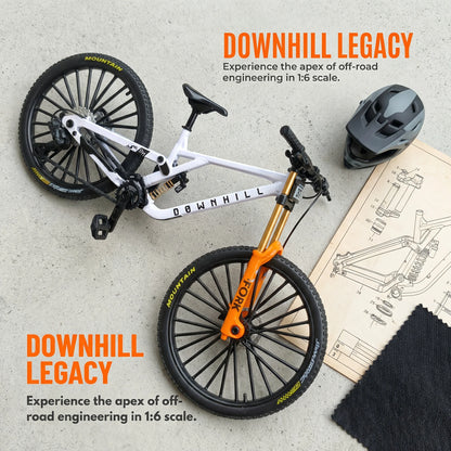 1:8 Scale Alloy Mountain Bike Miniature Model Dual Shock Absorbers Removable Desktop Decoration Gift for Bike Enthusiasts