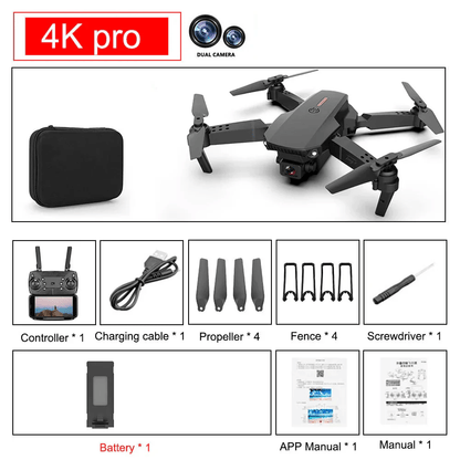 E88 Pro Foldable Drone with 4K Camera — Wi-Fi FPV & Altitude Hold