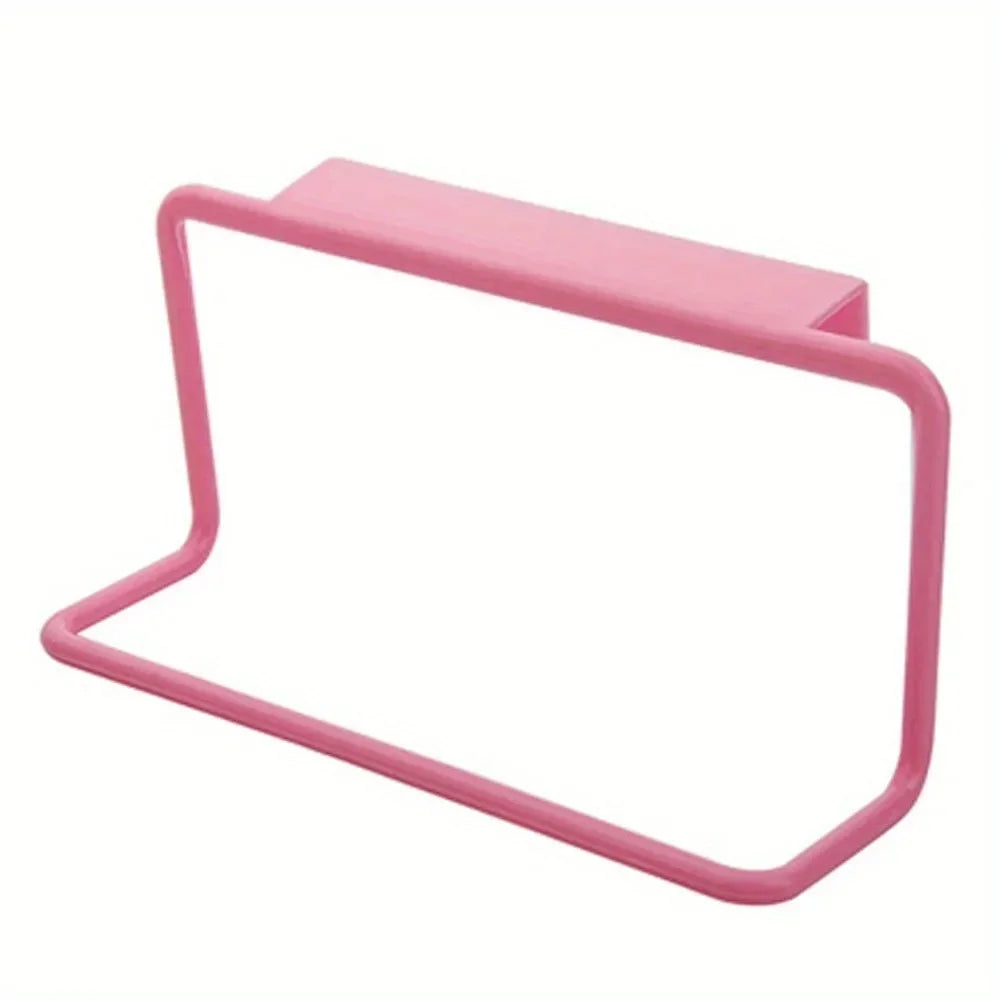 1 Plastic Hanging Storage Rack Towel Rack, Multifunctional Cabinet Door Back Storage Rack, Kitchen Storage Supplies