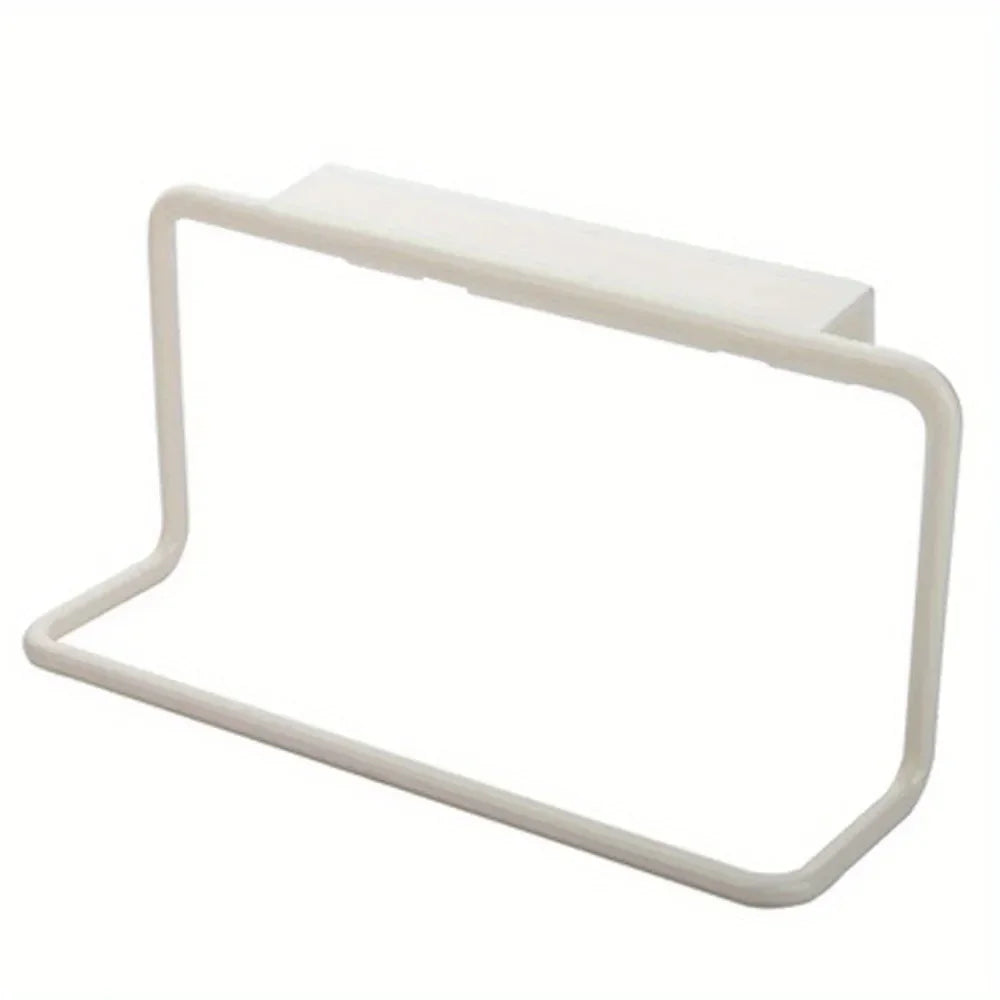 1 Plastic Hanging Storage Rack Towel Rack, Multifunctional Cabinet Door Back Storage Rack, Kitchen Storage Supplies