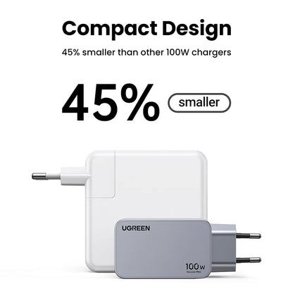 100W Gan Charger USB C Charger QC4.0 3.0 Quick Charge for Macbook Laptop Tablet PD Fast Charger for Iphone 18 17 16 Pro