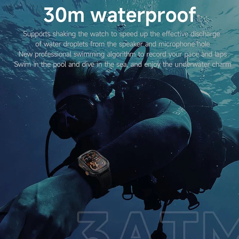 2026 NEW Military GPS Smartwatch Flashlight Wireless Call Wrist Watches 3ATM Waterproof Sports Smart Watch for Men Women Android