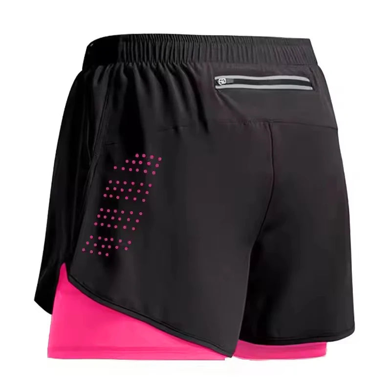 NEW Sport Shorts Men Sportswear 2 in 1 Short Pants Double-Deck Beach Bottoms Summer Gym Fitness Training Jogging Running Shorts