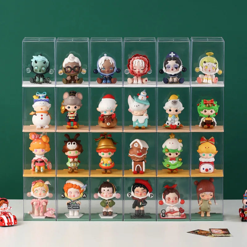 6/12PCS Blind Box Display Stand to Store Single Figure Display Box Acrylic Transparent Dustproof Small Ornaments Pop Mart Boxs