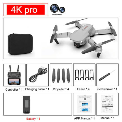 E88 Pro Foldable Drone with 4K Camera — Wi-Fi FPV & Altitude Hold