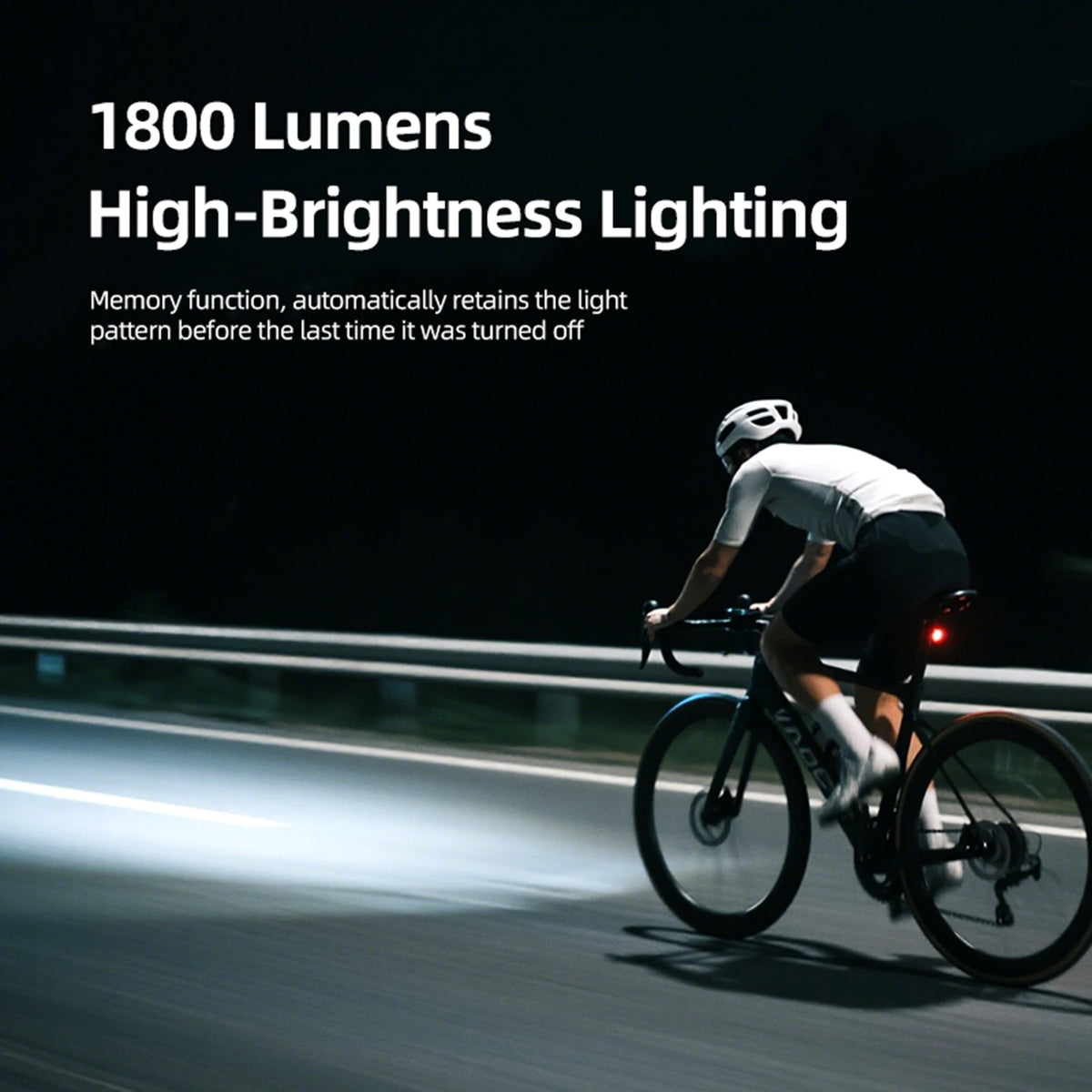 Wireless Remote Hoisting Bike Headlight 1800 Lumens Lifting Front Head Lamp Aluminum Alloy  CYC1800 for Road MTB Mountain