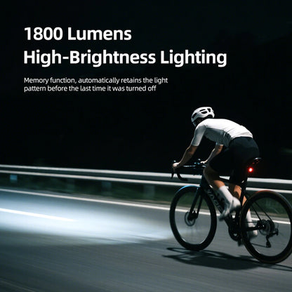 Wireless Remote Hoisting Bike Headlight 1800 Lumens Lifting Front Head Lamp Aluminum Alloy  CYC1800 for Road MTB Mountain