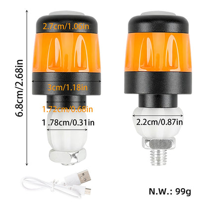 LED Scooter Turn Signal Lights, 2 Pack Waterproof Handlebar Indicators for Ninebot Max G30/ES Series