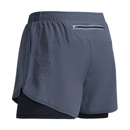 NEW Sport Shorts Men Sportswear 2 in 1 Short Pants Double-Deck Beach Bottoms Summer Gym Fitness Training Jogging Running Shorts