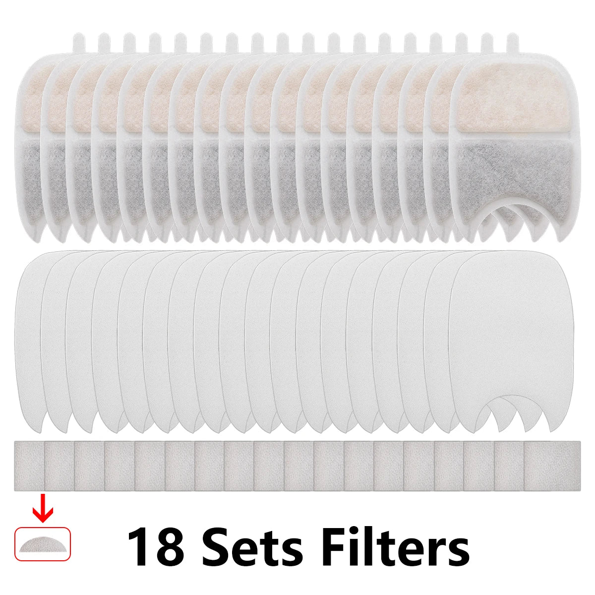 6/12/18/24Pcs Pet Water Dispenser Filter Cat Water Fountain Filter Drinking Fountain Filter Cycle Filtering Easy to Clean