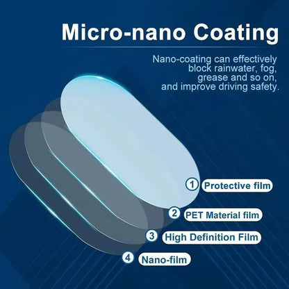 Car Rearview Mirror Protective Film anti Fog Membrane Anti-Glare Waterproof Rainproof Car Sticker Clear Film