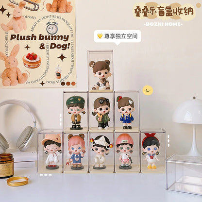 6/12PCS Blind Box Display Stand to Store Single Figure Display Box Acrylic Transparent Dustproof Small Ornaments Pop Mart Boxs