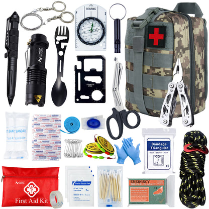 Tactical First Aid Kit in the Car Accessories Survival Kits Camping Equipment Medical Bag Self-Defense EDC Pouch IFAK