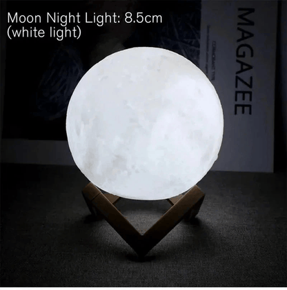Starry Moon Lamp — LED Night Light with Stand for Bedroom Decor & Gifting