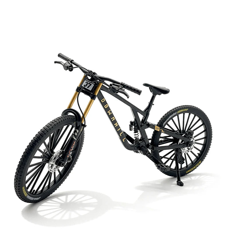 1:8 Scale Alloy Mountain Bike Miniature Model Dual Shock Absorbers Removable Desktop Decoration Gift for Bike Enthusiasts