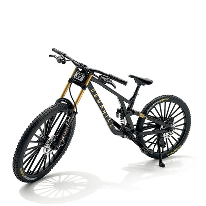 1:8 Scale Alloy Mountain Bike Miniature Model Dual Shock Absorbers Removable Desktop Decoration Gift for Bike Enthusiasts