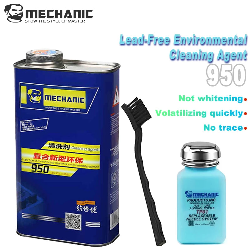 950 750G Soldering Flux Clean Liquid ,Phone PCB Board Repair Degreasing Oil Cleaning Agent Soldering Stain Remover