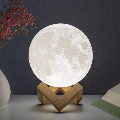 Starry Moon Lamp — LED Night Light with Stand for Bedroom Decor & Gifting