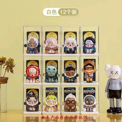 6/12PCS Blind Box Display Stand to Store Single Figure Display Box Acrylic Transparent Dustproof Small Ornaments Pop Mart Boxs