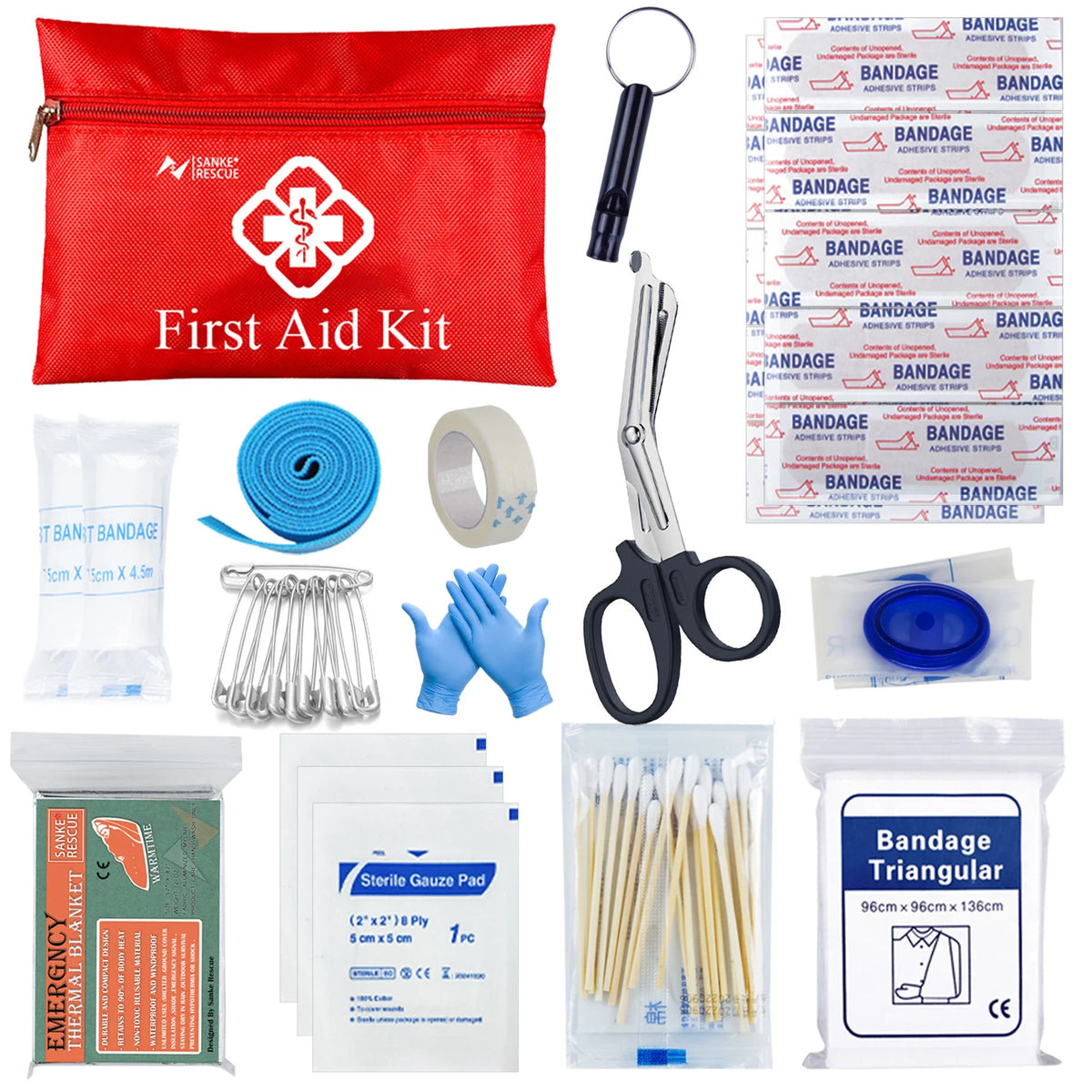 Tactical First Aid Kit in the Car Accessories Survival Kits Camping Equipment Medical Bag Self-Defense EDC Pouch IFAK