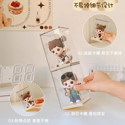 6/12PCS Blind Box Display Stand to Store Single Figure Display Box Acrylic Transparent Dustproof Small Ornaments Pop Mart Boxs