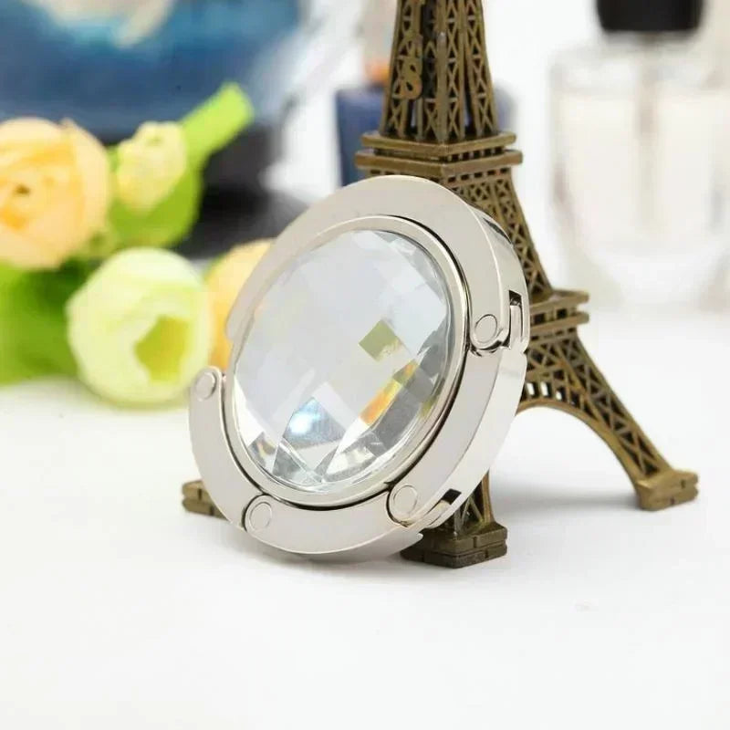 Table Bag Holder Handbag Foldable Bag Hook Purse Table Hanger Holder Alloy Fashion Crystal Rhinestone