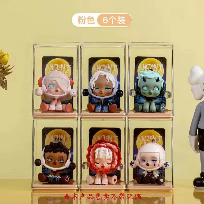 6/12PCS Blind Box Display Stand to Store Single Figure Display Box Acrylic Transparent Dustproof Small Ornaments Pop Mart Boxs