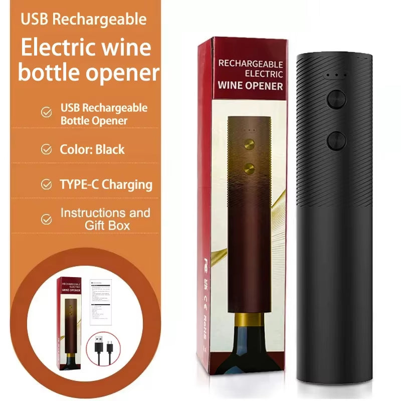 Electric Wine Bottle Opener Automatic Red Wine Corkscrew Rechargeable Wine Opener One-Click Button Wine Tools
