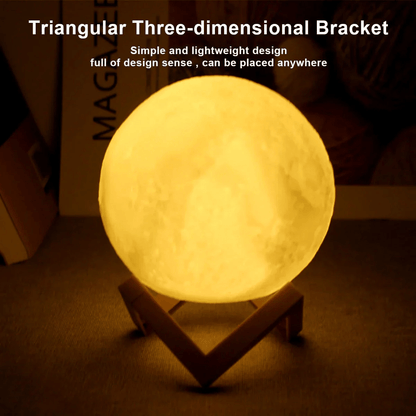 Starry Moon Lamp — LED Night Light with Stand for Bedroom Decor & Gifting