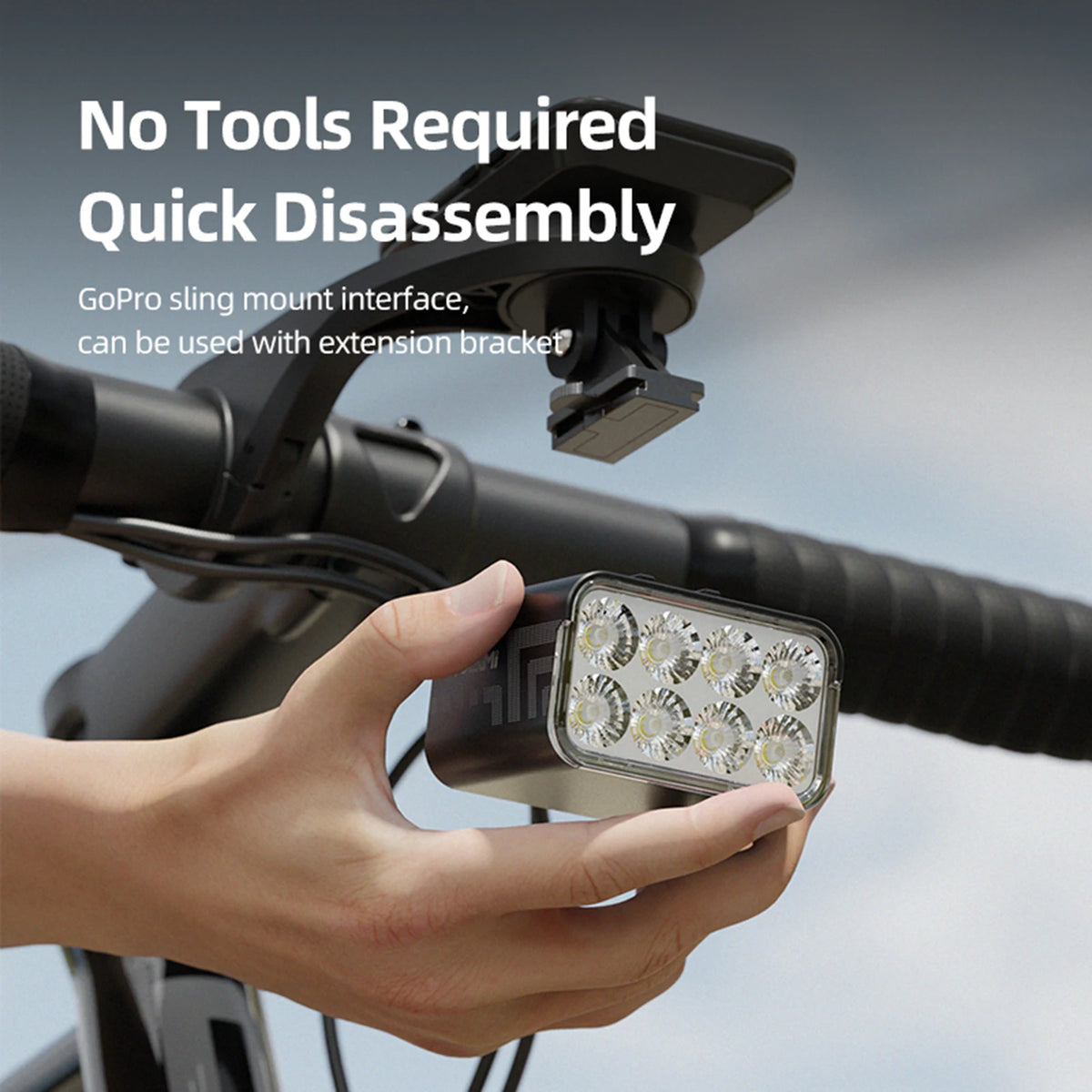 Wireless Remote Hoisting Bike Headlight 1800 Lumens Lifting Front Head Lamp Aluminum Alloy  CYC1800 for Road MTB Mountain