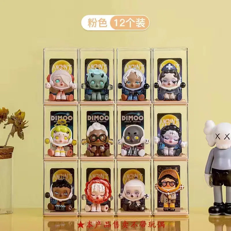 6/12PCS Blind Box Display Stand to Store Single Figure Display Box Acrylic Transparent Dustproof Small Ornaments Pop Mart Boxs