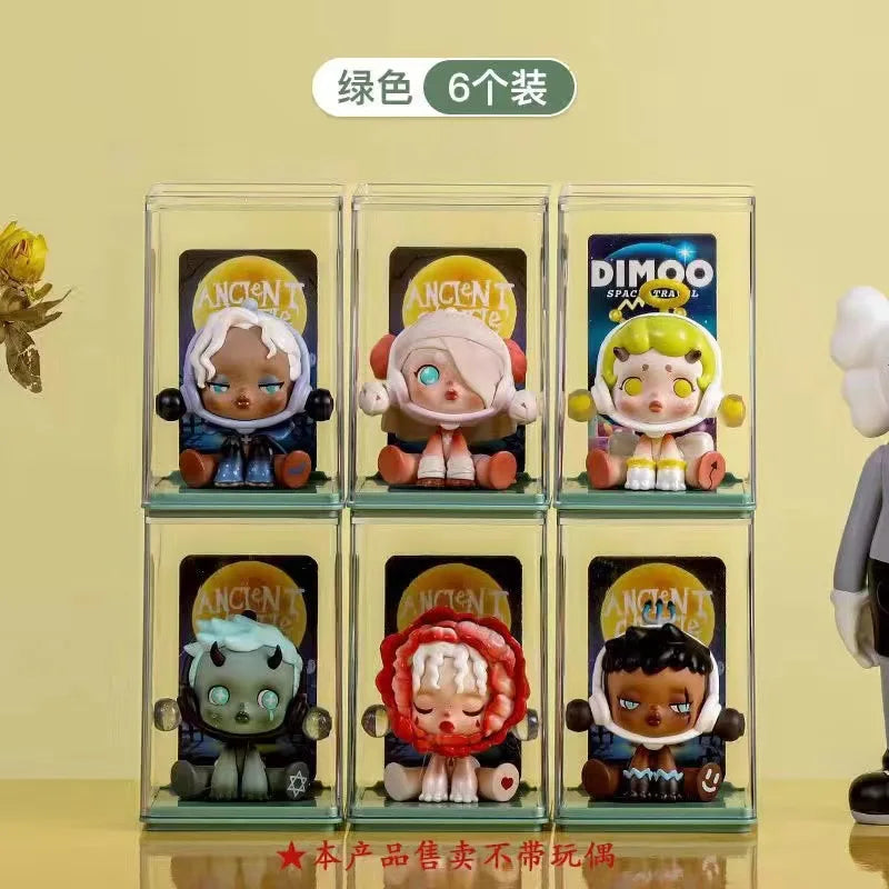 6/12PCS Blind Box Display Stand to Store Single Figure Display Box Acrylic Transparent Dustproof Small Ornaments Pop Mart Boxs