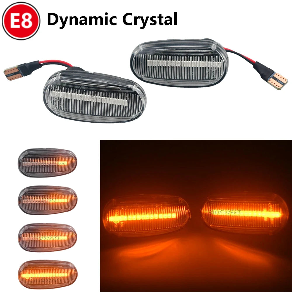 Dynamic LED Side Marker Fender Indicator Light for Alfa Romeo Mito 955 for Alfa Romeo Mito 147 Pre-Facelift GT 937 Fiat Bravo