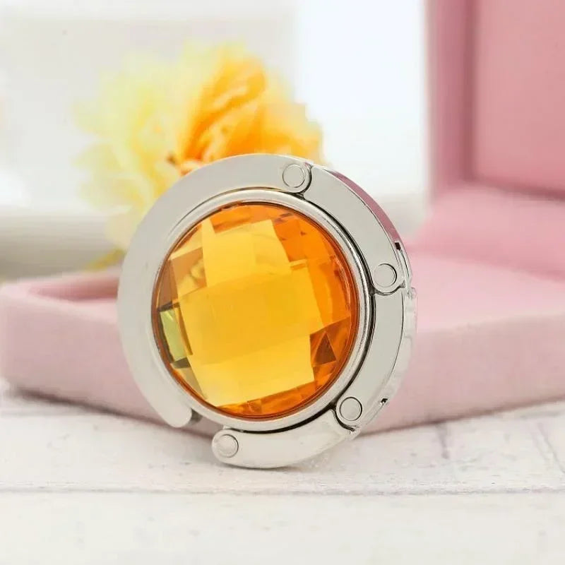 Table Bag Holder Handbag Foldable Bag Hook Purse Table Hanger Holder Alloy Fashion Crystal Rhinestone