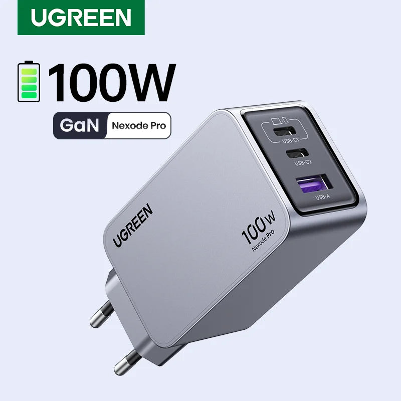 100W Gan Charger USB C Charger QC4.0 3.0 Quick Charge for Macbook Laptop Tablet PD Fast Charger for Iphone 18 17 16 Pro
