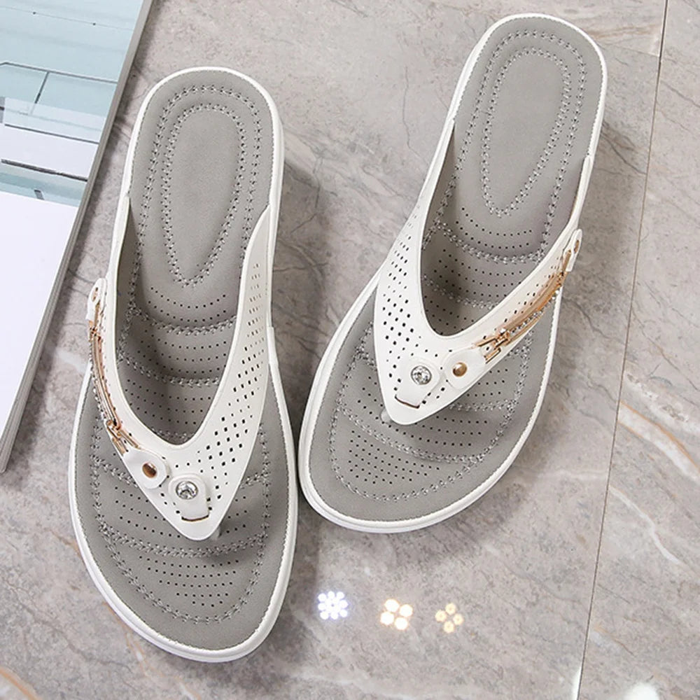 Women'S Soft Cushion Flip Flops Thong Sandals Slippers Casual Orthotics Sandals Flat Sandals Orthopedic Sandals Ladies Sandals
