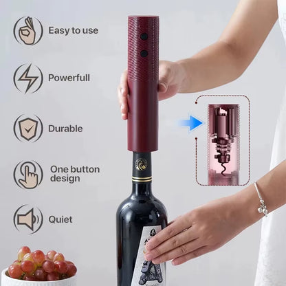 Electric Wine Bottle Opener Automatic Red Wine Corkscrew Rechargeable Wine Opener One-Click Button Wine Tools