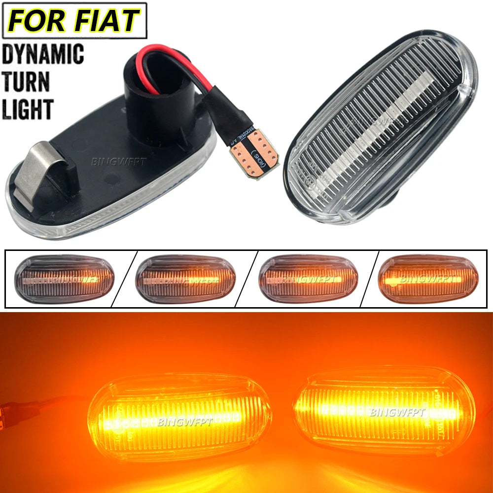 Dynamic LED Side Marker Fender Indicator Light for Alfa Romeo Mito 955 for Alfa Romeo Mito 147 Pre-Facelift GT 937 Fiat Bravo