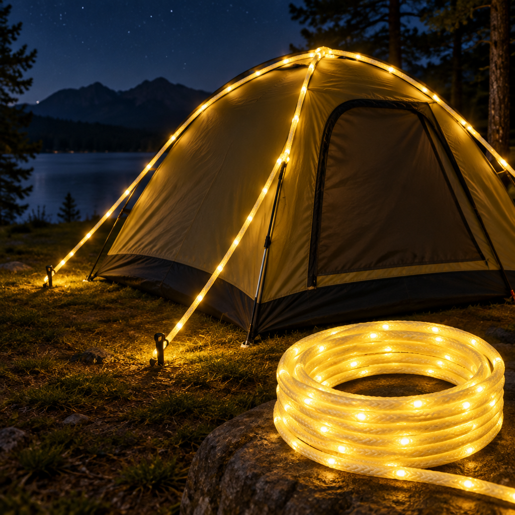 LED Camping Rope Yellow Tent