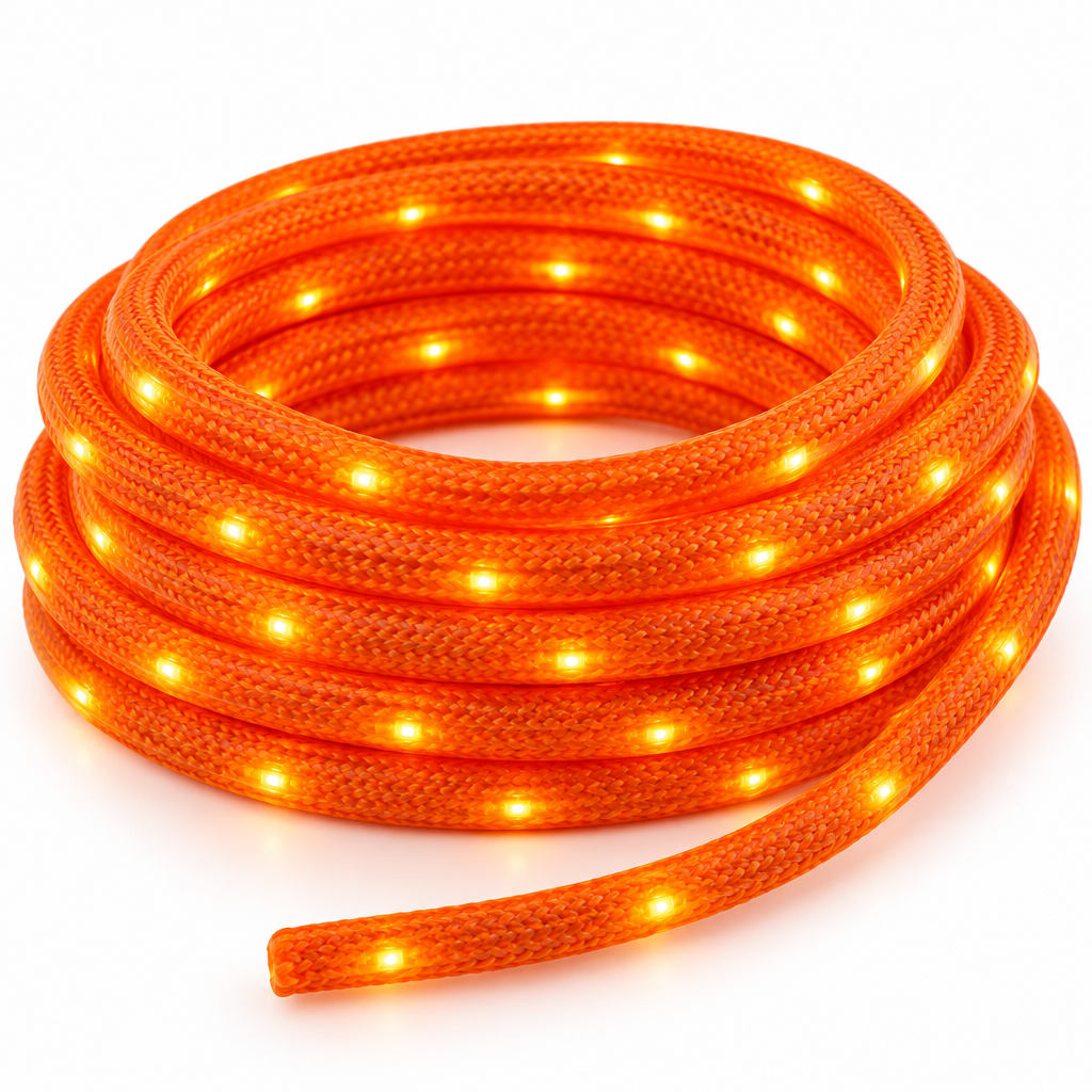 LED Camping Rope Orange Closeup